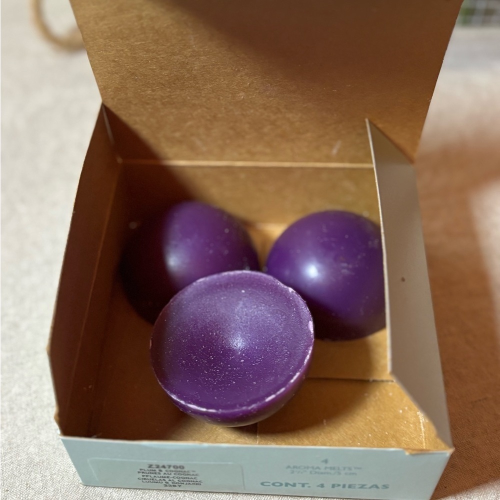 PartyLite PLUM & COGNAC Aroma Melts Z24700 New 3 NIB Tart‎ Warmer Purple Retired - Picture 2 of 3